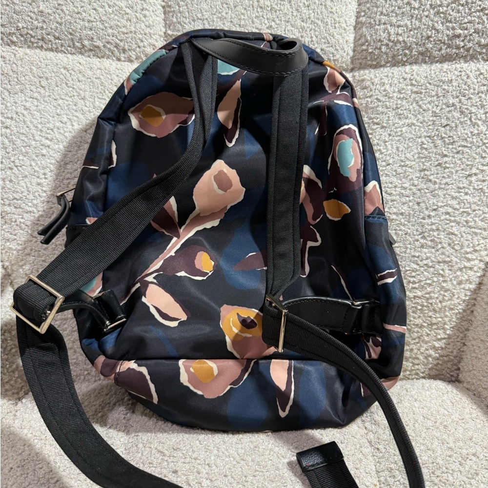 Kate Spade Dawn Paper Rose Medium Backpack Bag in Black Multi - Picture 4 of 6